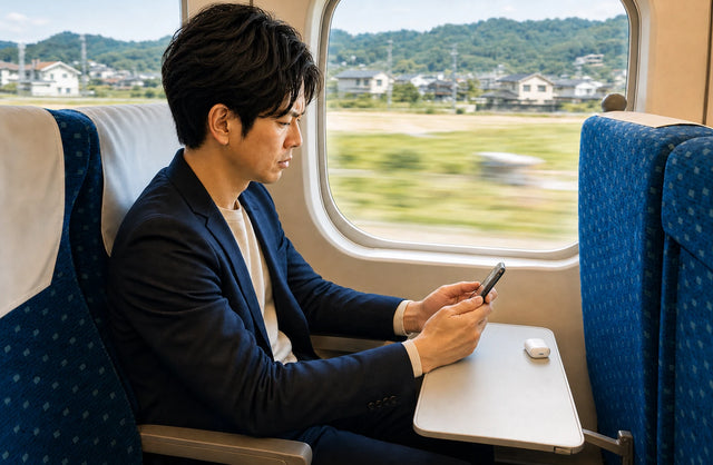 長時間の移動中、窓からの光の反射で画面が見づらくありませんか？