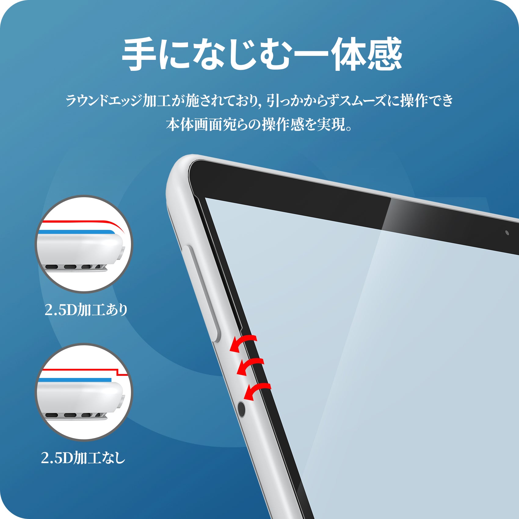 NIMASO ガラスフィルム Surface pro 8/9/Pro X (13インチ）用 高光沢