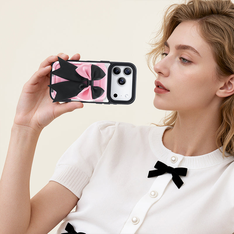 NIMASO MagSafe対応 スマホ カードケース  カード収納 チェッカーボード柄 ピンク