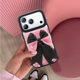 NIMASO MagSafe対応 スマホ カードケース  カード収納 チェッカーボード柄 ピンク