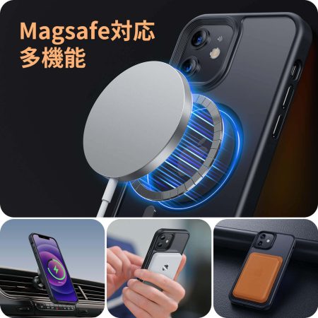 NIMASOケース iPhone12/12pro MagSafe対応 ベーシック【黒羽】 - NIMASO官方网站